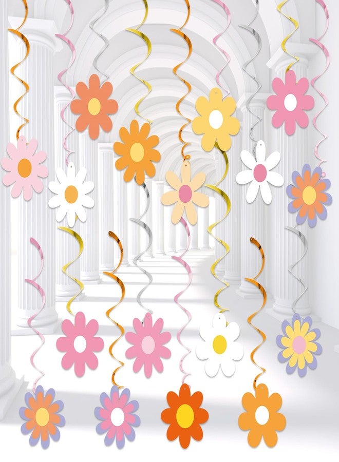 MZ.ogm 15 قطعة من زينة حفلات أعياد الميلاد على شكل زهور معلقة على شكل دوامات زينة حفلات أعياد الميلاد الرائعة - Image 1