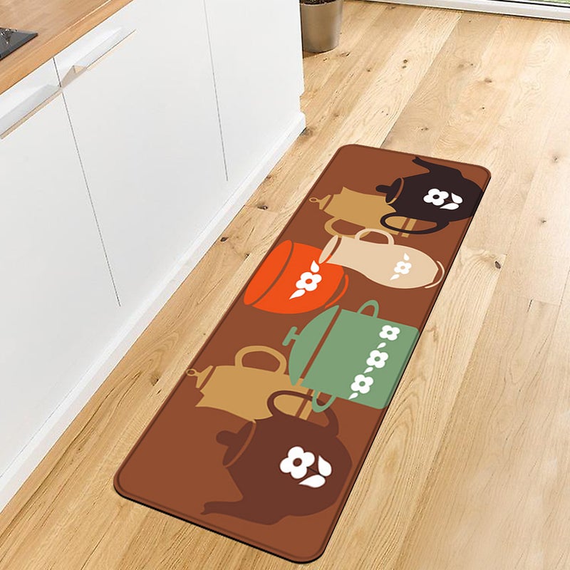 2pcs Kitchen Rug Set Non-Slip Floor Mats Cute Cartoon Super Absorbent Throw Carpet for Kitchen Doormat Foyer Bathroom Bedroom - Image 4