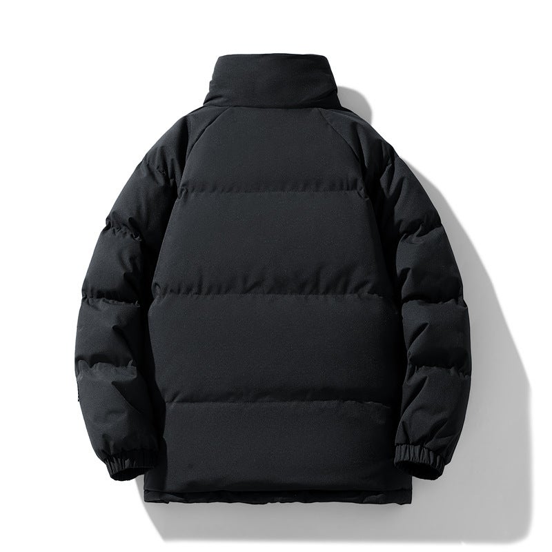 Jacket Men'S Cotton-Padded Clothes Men'S Trendy Brand Fleece-Lined Thickened Couple'S Lamb Velvet Cotton-Padded Jacket Men'S Cotton-Padded Noodles - Image 3