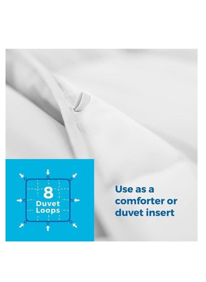 DEEP SLEEP Every Night Deep Sleep White Stripe Microfiber Quilt 85 GSM White (Twin - W 200 X L 135) - Image 5