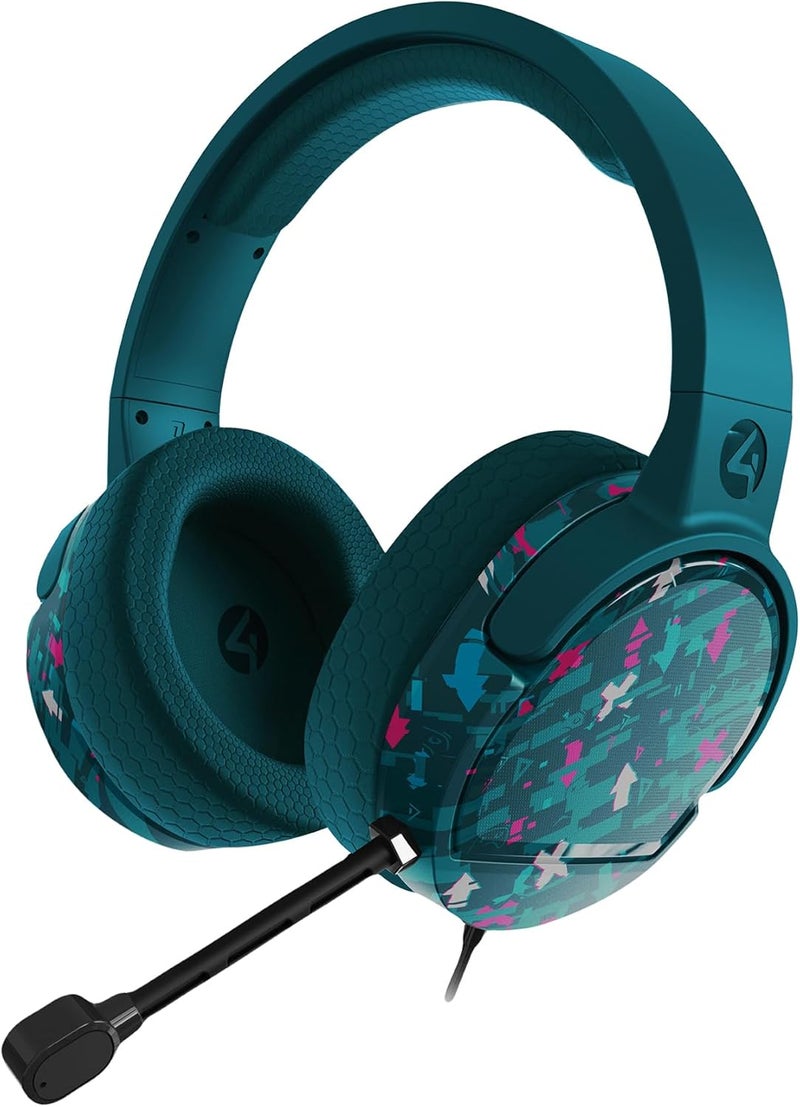 4gamers Panther Gaming Headset Glitch - Teal, Compatible with PS4, PS5, Xbox, Switch & PC - Image 2