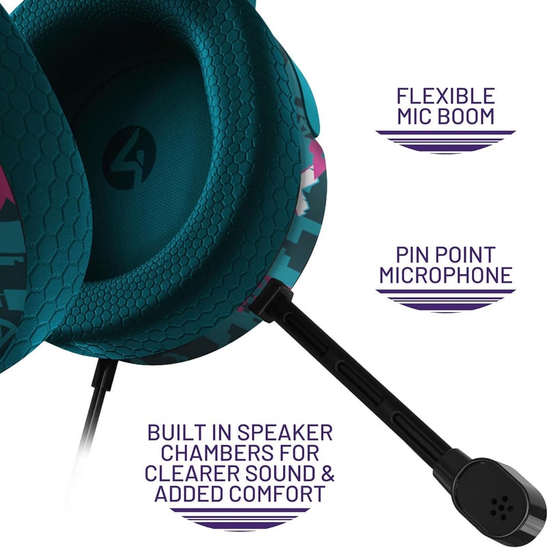 4gamers Panther Gaming Headset Glitch - Teal, Compatible with PS4, PS5, Xbox, Switch & PC - Image 3