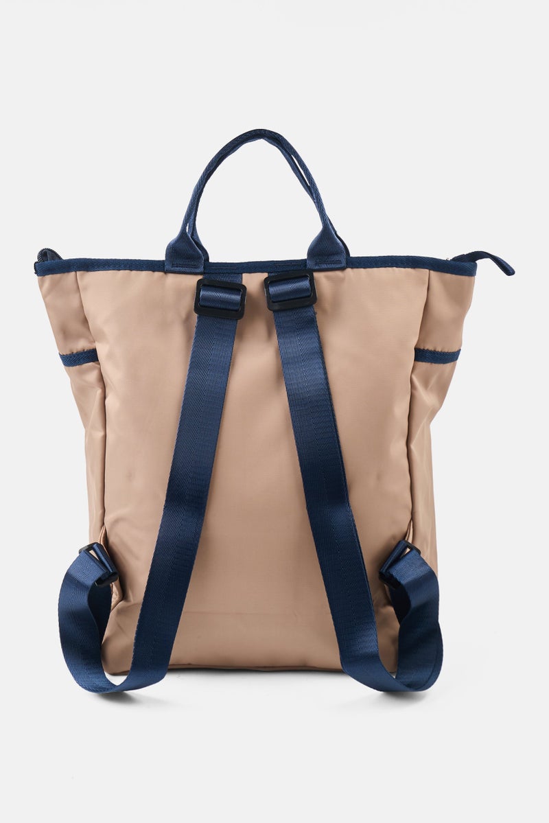 NAUTICA Women Brand Logo Backpack 36 H x 36 L x 15 W cm, Khaki - Image 2