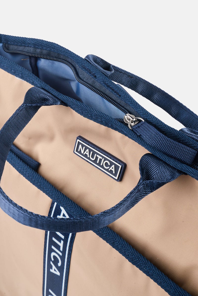 NAUTICA Women Brand Logo Backpack 36 H x 36 L x 15 W cm, Khaki - Image 3