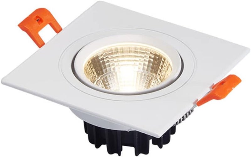 downlights for Ceiling Square Downlight Adjustable Angle LED Spotlight Baffle Trim Ceiling Lamp Aluminum Downlights Round Led Spot Light 3W, 5W, 7W, 10W, 12W, 1,3w-Neutral Light - Image 1