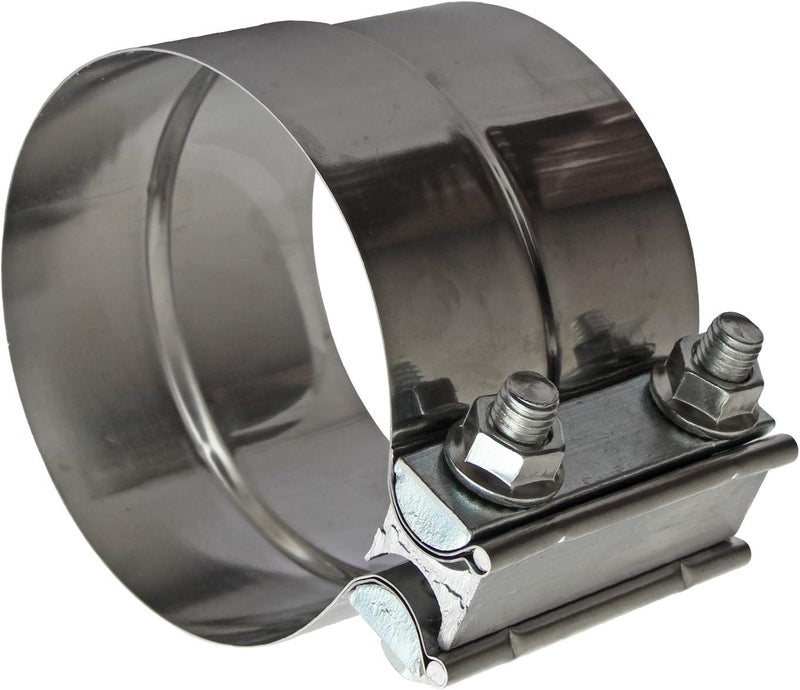 LEDAUT 4" Lap Joint Exhaust Band Clamp - Stainless Steel With 1 Block 2Pcs For 4" Od To 4" Id Exhaust Pipe, Muffler, Elbow And Exhaust Tubing Connection(2 Pack) - Image 3
