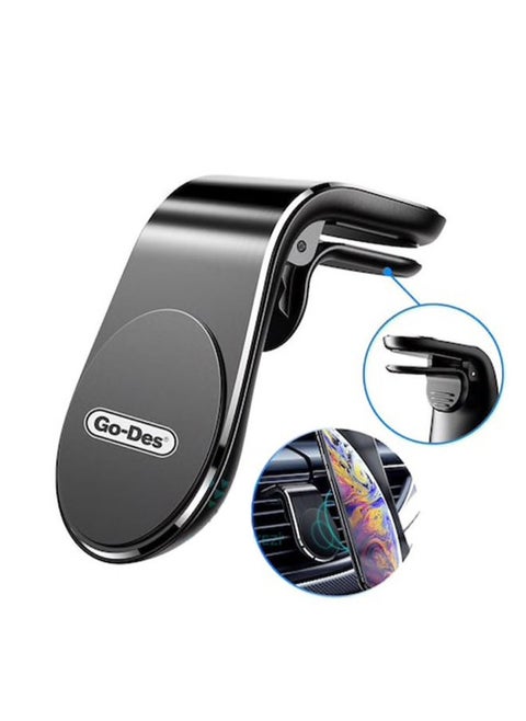 Go-Des L-Shape Vent Magnetic Car Phone Holder / Mount (HD633)