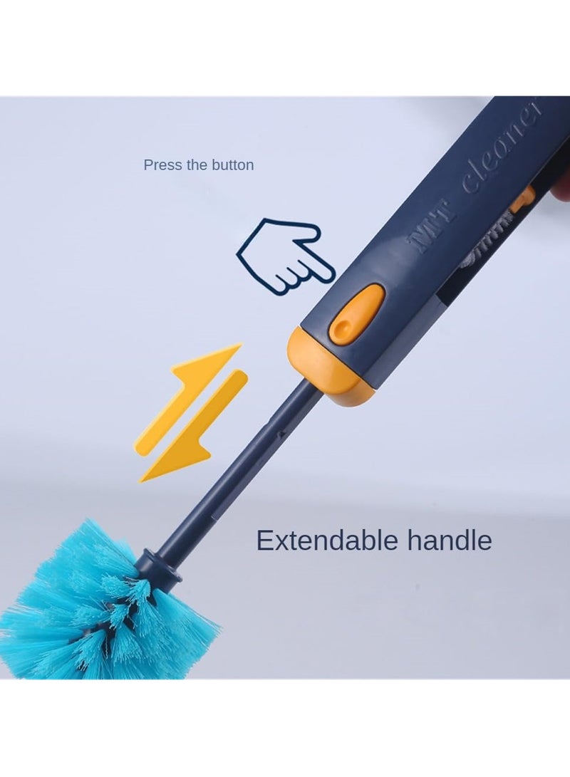 SYOSI 4-In-1 Retractable Bottle Brush With Long Handle, Versatile Silicone Cleaning Tool, Ideal For Baby Bottles, Narrow Neck Sport Water Cups, Tumblers, Glass Vases  - Image 2