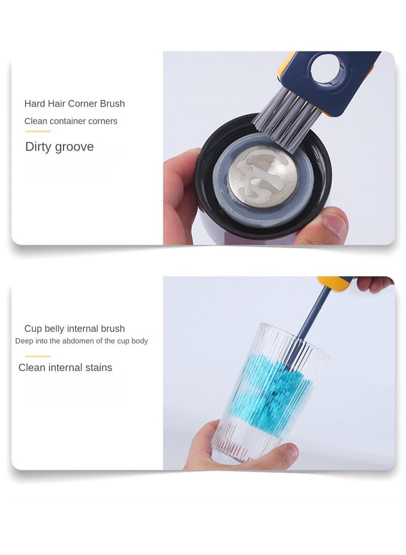 SYOSI 4-In-1 Retractable Bottle Brush With Long Handle, Versatile Silicone Cleaning Tool, Ideal For Baby Bottles, Narrow Neck Sport Water Cups, Tumblers, Glass Vases  - Image 4