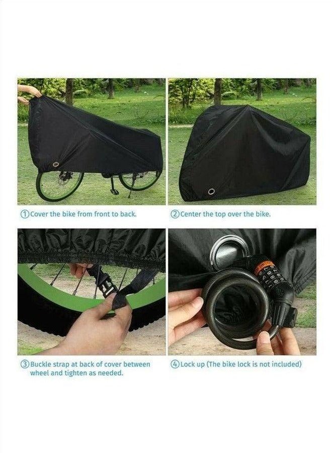 Heavy-Duty Waterproof Bicycle Cover with Keyhole - Image 3