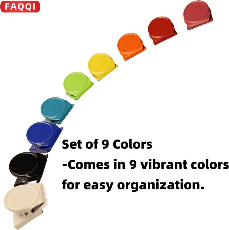FAQQI Mini Chip Clips - Set of 9 Multi-Colored Small Bag Clips for Food - Perfect for Sealing Chip Bags, Snacks, and More - Image 2