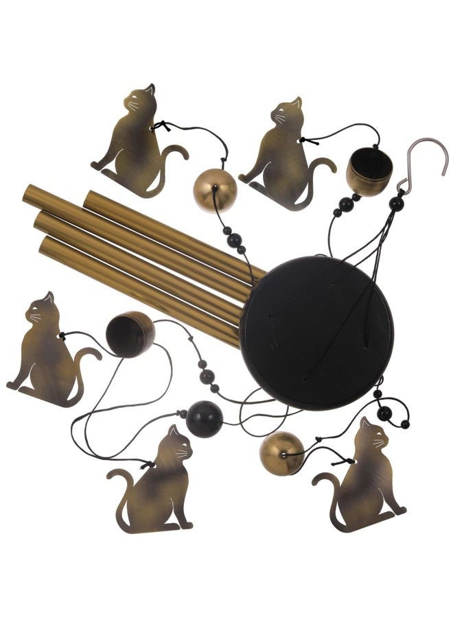 xxschy Garden Cat Wind Chimes Outdoor Indoor Decor - with 4 Tubes 4 Bells 5 Cats Wind Chime, Mobile Romantic Cat Wind Catcher, Cats Windchimes for Home, Mom Gifts, Balcony, Tree, Festival, Garden Decoration - Image 4