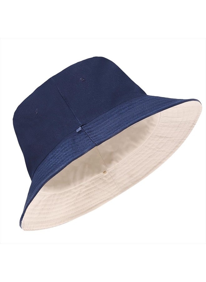 CHUANGLI - Oversize XXL Cotton Bucket Hat, Unisex Reversible Trendy Fisherman Hats, Double Side Wear Fishing Hat Summer Sun Hat - Image 1