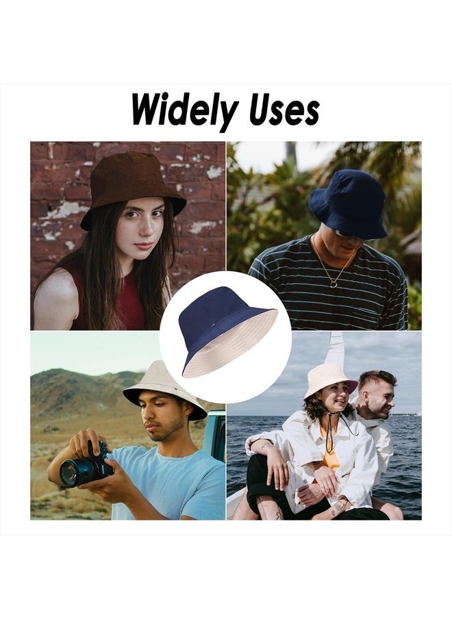 CHUANGLI - Oversize XXL Cotton Bucket Hat, Unisex Reversible Trendy Fisherman Hats, Double Side Wear Fishing Hat Summer Sun Hat - Image 1
