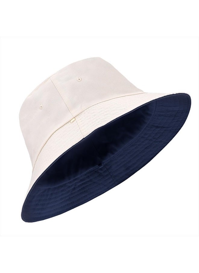 CHUANGLI - Oversize XXL Cotton Bucket Hat, Unisex Reversible Trendy Fisherman Hats, Double Side Wear Fishing Hat Summer Sun Hat - Image 1