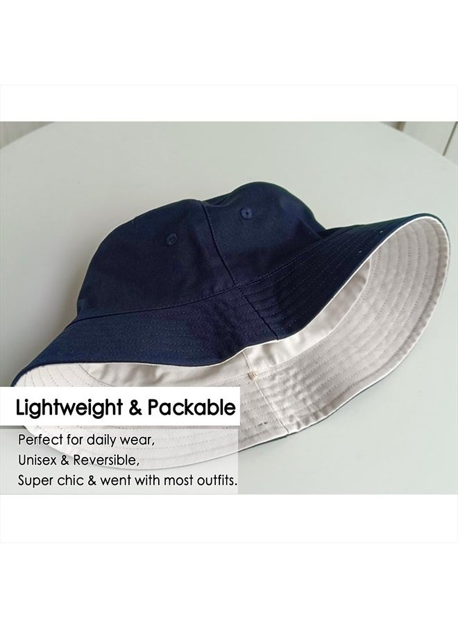 CHUANGLI - Oversize XXL Cotton Bucket Hat, Unisex Reversible Trendy Fisherman Hats, Double Side Wear Fishing Hat Summer Sun Hat - Image 1