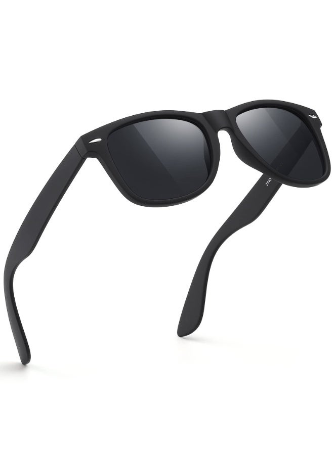 العنوان: نظارات شمسية مستقطبة للرجال والنساء، نظارات شمسية كلاسيكية سوداء للقيادة وصيد السمك مع حماية من الأشعة فوق البنفسجية - Image 1