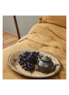 ebarza Karaca Nautica Home Bow Mustard Double-Sided Single Muslin Bedspread Set  - Image 4