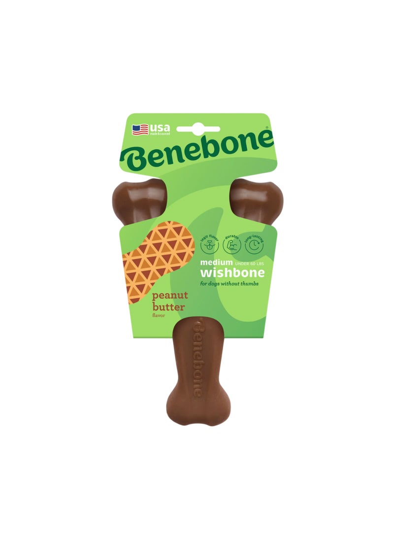 Benebone Wishbone Dog Chew Toy Peanut - Image 1