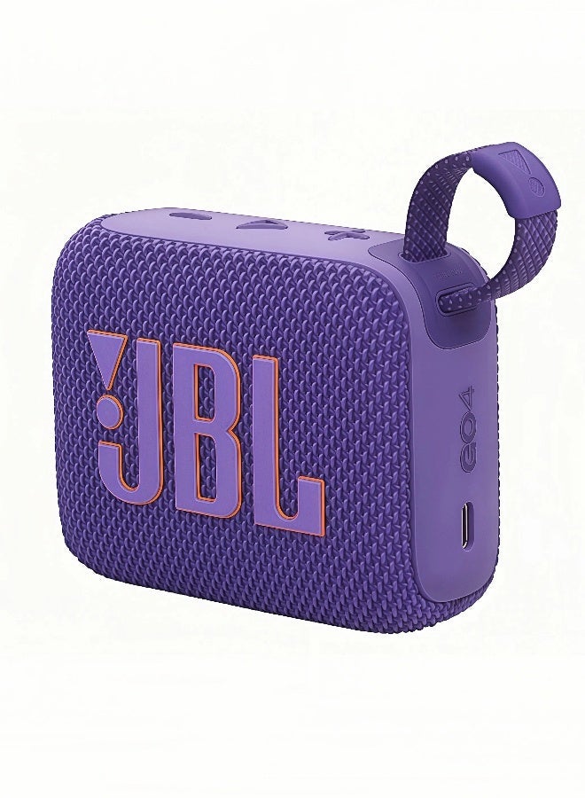 JBL Go4-Portable Waterproof and Dustproof Wireless Bluetooth Speaker, Big Pro Sound with Punchy bass,Built-in long-lasting battery, Made in Part with Recycled Materials Purple - Image 1