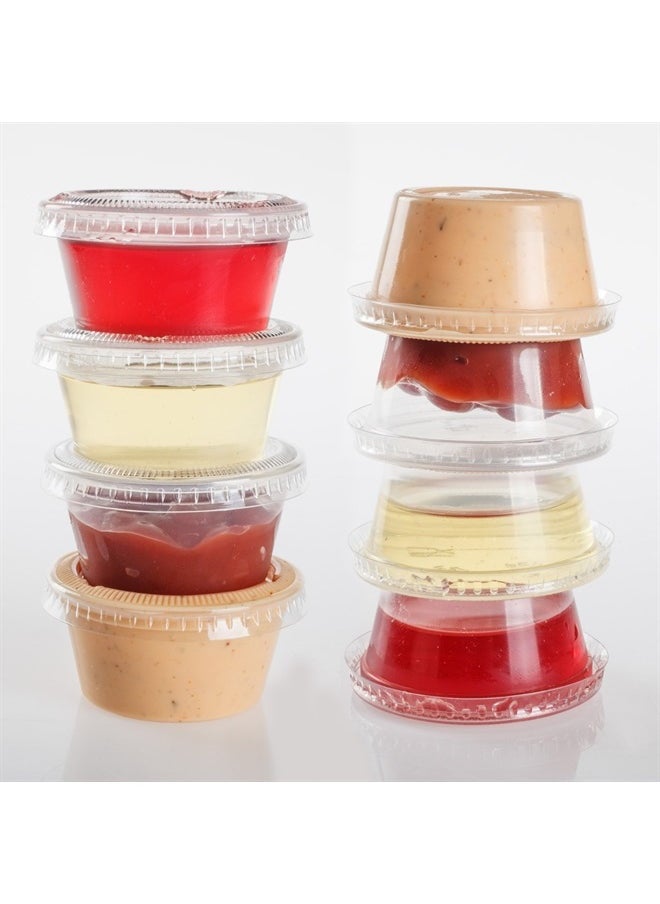 Golden Apple , 2-Ounce Clear Plastic Jello Shot Souffle Cups with Lids, Sampling Cup (100 Sets), BPA Free…  - Image 3