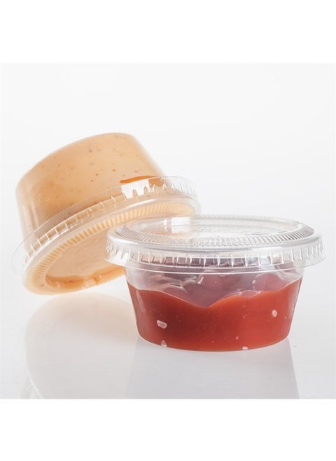 , 2-Ounce Clear Plastic Jello Shot Souffle Cups with Lids, Sampling Cup (100 Sets), BPA Free…