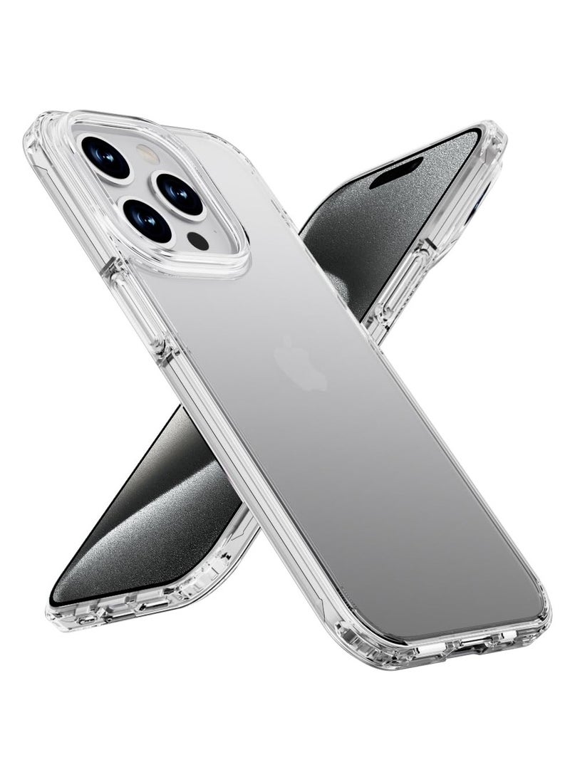 إكس ليفيل حافظة لهاتف آيفون 15 برو ماكس متوافقة مع الصدمات، حماية من السقوط بدرجة عسكرية، شفافة ورفيعة ومضادة للسقوط، ظهر صلب من البولي كربونات مع حافة سيليكون ناعمة، غطاء حماية نحيف شفاف - Image 1