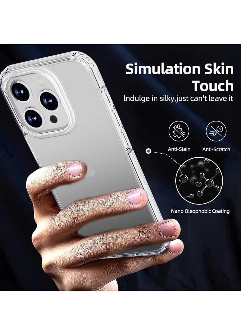 إكس ليفيل حافظة لهاتف آيفون 15 برو ماكس متوافقة مع الصدمات، حماية من السقوط بدرجة عسكرية، شفافة ورفيعة ومضادة للسقوط، ظهر صلب من البولي كربونات مع حافة سيليكون ناعمة، غطاء حماية نحيف شفاف - Image 4