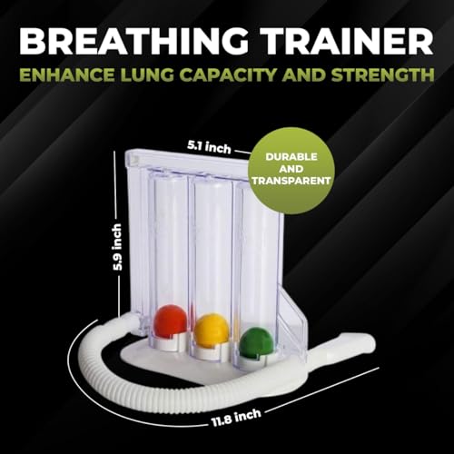CRUXFAB Spirometer | Lung Exerciser | Respiratory Exerciser | Breathing Exercise | Respirometer | Breath Measurement System | Deep Breathing Lung Exerciser | Washable, Hygienic & Detachable- Pack Of 1 - Image 2