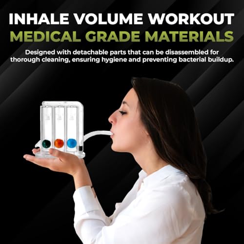 CRUXFAB Spirometer | Lung Exerciser | Respiratory Exerciser | Breathing Exercise | Respirometer | Breath Measurement System | Deep Breathing Lung Exerciser | Washable, Hygienic & Detachable- Pack Of 1 - Image 3