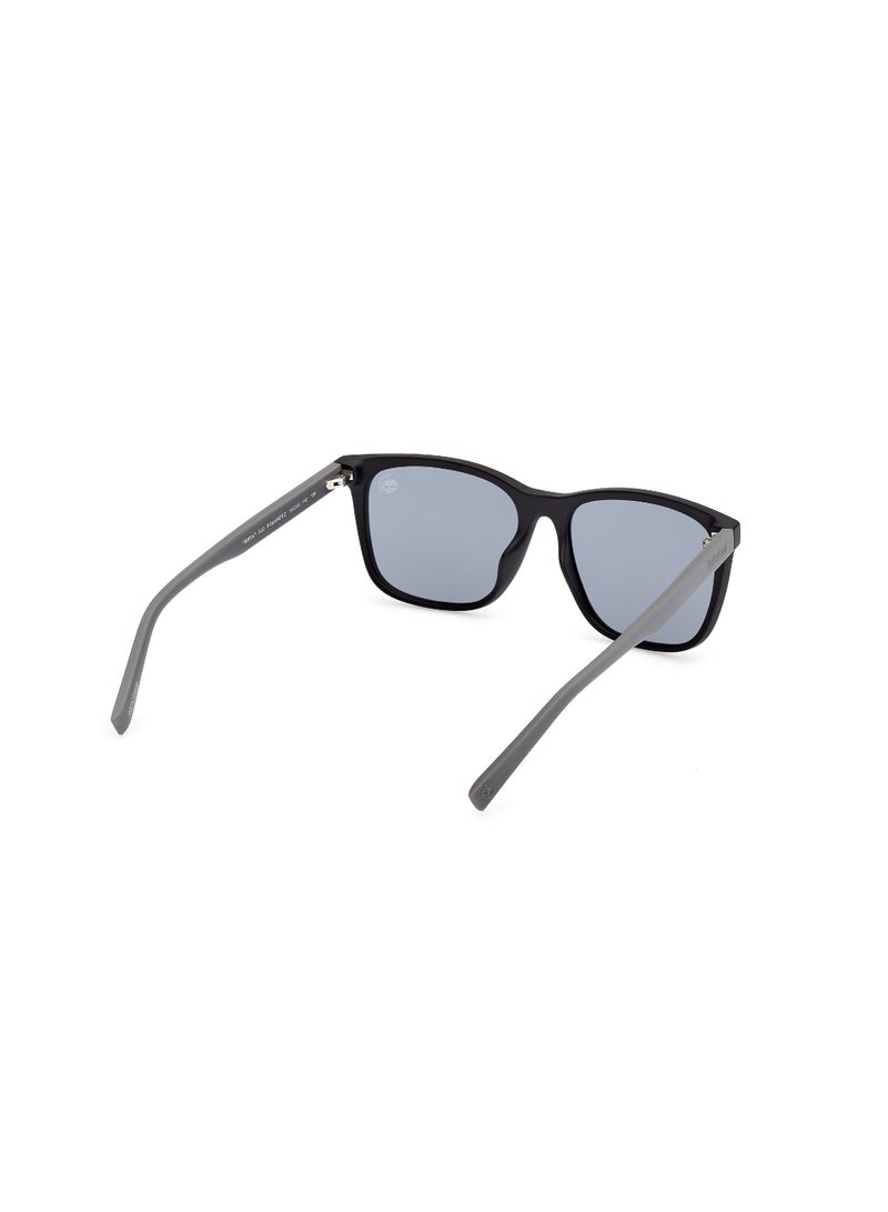 TIMBERLAND FULL RIM TEEN BOY RECTANGULAR BLACK INJECTED SUNGLASSES - Image 5