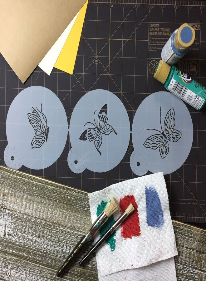 Designer Stencils C155 Butterfly Cake Stencils, Beige/semi-transparent - Image 5