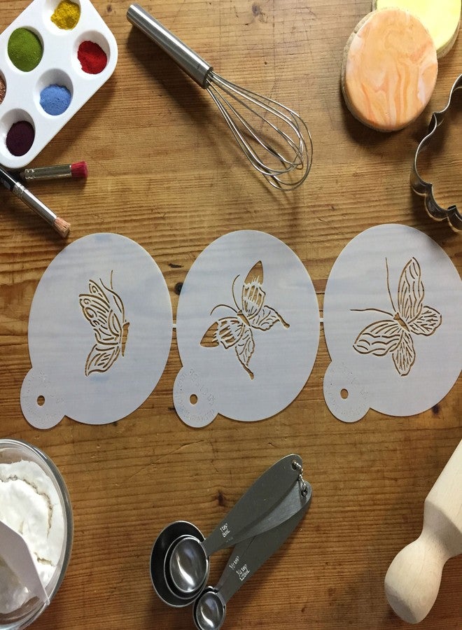 Designer Stencils C155 Butterfly Cake Stencils, Beige/semi-transparent - Image 4