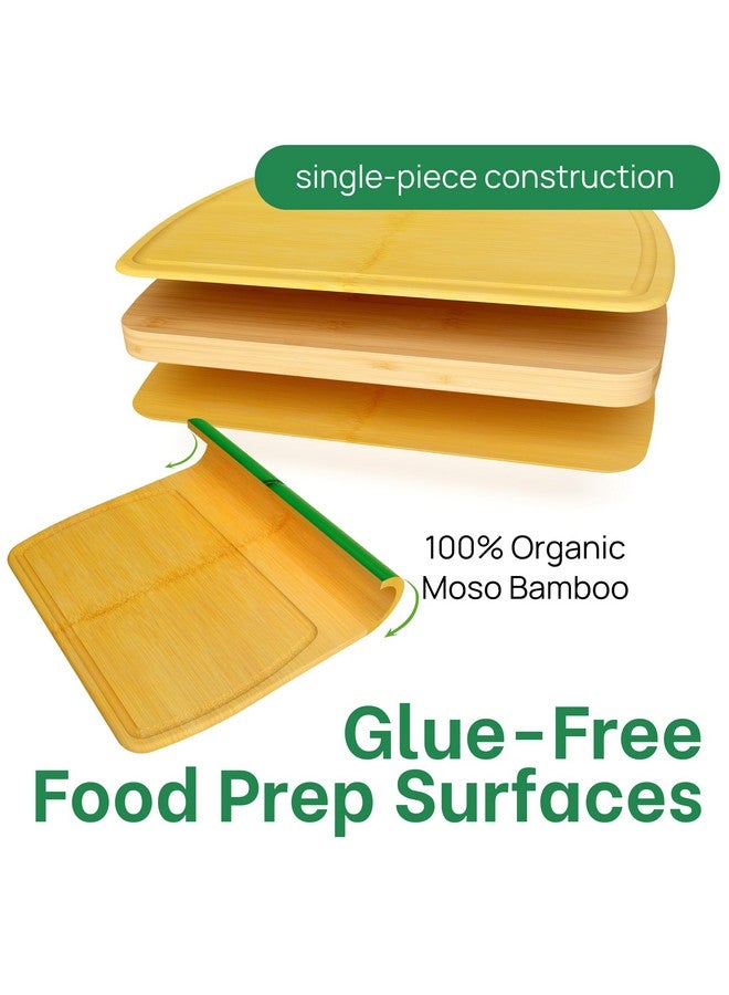 Greener Chef Greener Chef Safest No Glue Extra Large Bamboo Cutting Board 18 Inch - Lifetime Replacements, Family-Friendly Organic Wood Cutting Boards for Kitchen - Wood Cutting Board and Chopping Board  - Image 2
