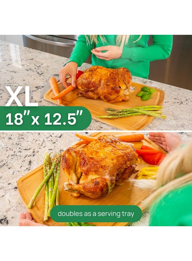 Greener Chef Greener Chef Safest No Glue Extra Large Bamboo Cutting Board 18 Inch - Lifetime Replacements, Family-Friendly Organic Wood Cutting Boards for Kitchen - Wood Cutting Board and Chopping Board  - Image 4