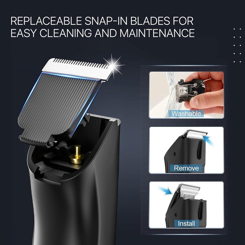 Vandelay Premium Mens Grooming Trimmer Cordless Waterproof LED Spotlight Sensitive Skin Technology Ideal for Beard Body Private Part Head and Pubic Hair Grooming Portable with AAA Battery Power and Secure Travel Lock Easy 3Second Activation - Image 3