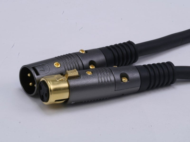Monoprice XLR Male to XLR Female Cable - 1.5 Feet - Black, 16AWG, Gold Plated Copper Wire Conductors - Premier Series - Image 4