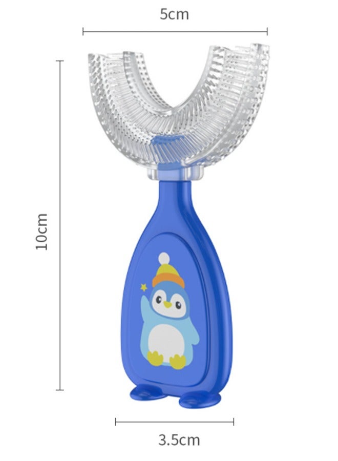 فرشاة أسنان على شكل U للأطفال بعمر 2-6 سنوات أزرق - Image 2