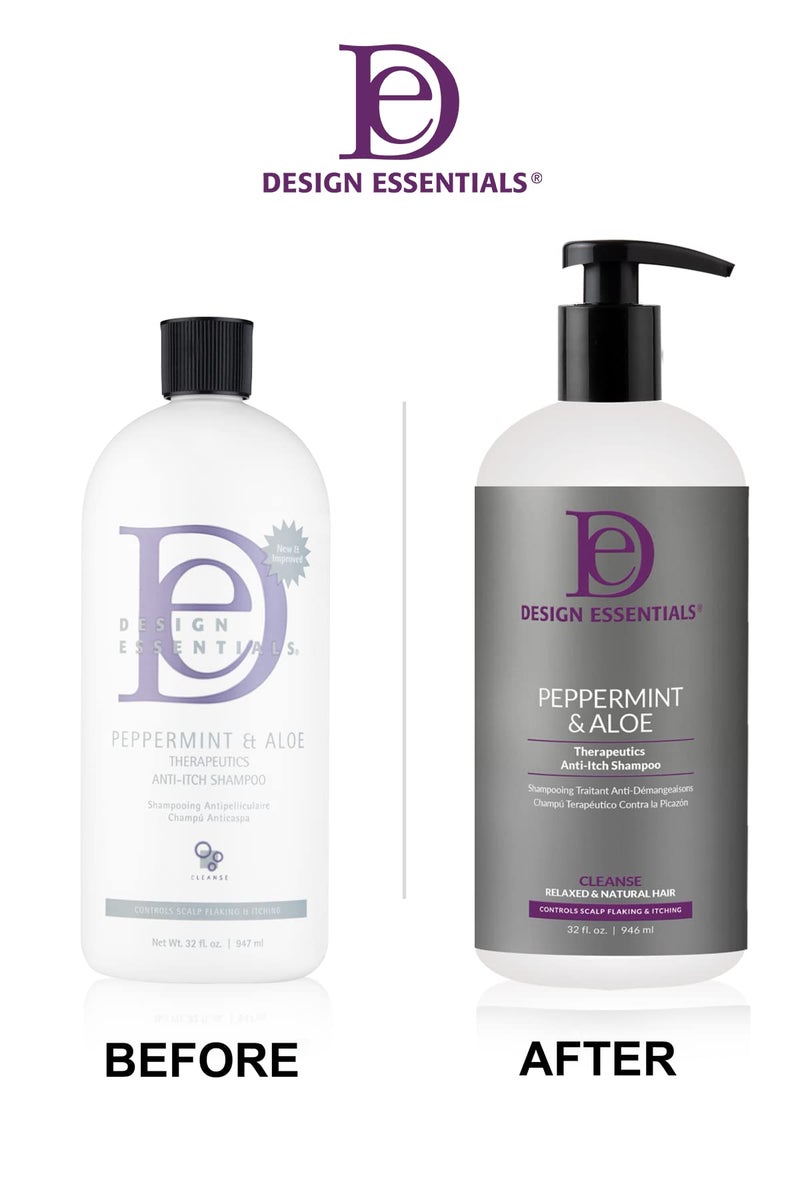 Design Essentials Peppermint & Aloe Therapeutics Anti-Itch Shampoo For Instant Scalp and Dandruff Relief - 8 Oz - Image 3