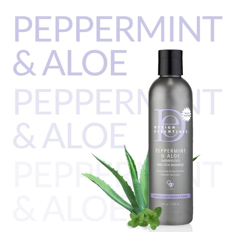 Design Essentials Peppermint & Aloe Therapeutics Anti-Itch Shampoo For Instant Scalp and Dandruff Relief - 8 Oz - Image 5