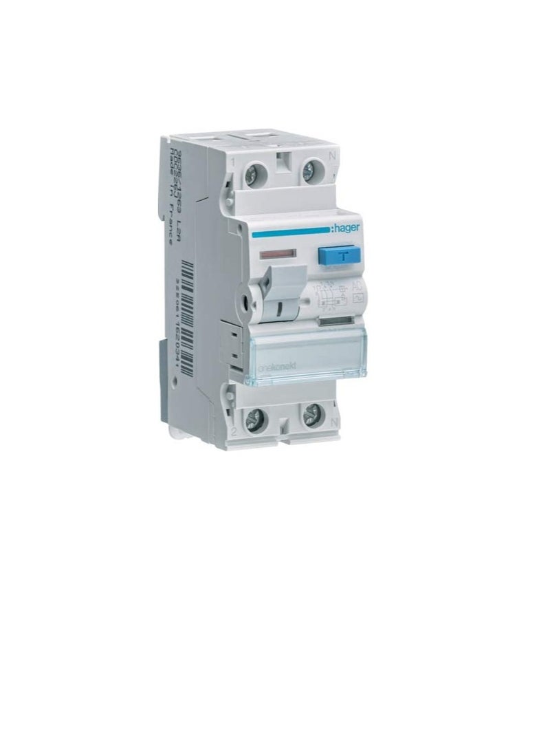 Hager Hager Earth Leakage Circuit Breaker - 63A 2Pole 100MA (ELCB/RCCB) CEC264J  - Image 3