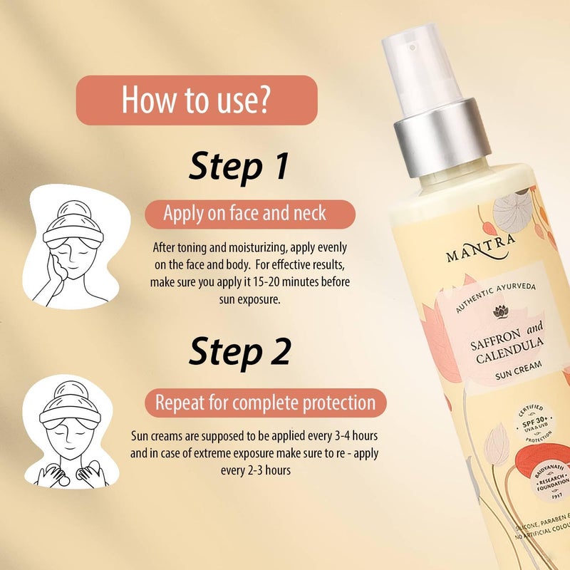 Mantra Herbal Pollution Protect SPF 30 UVA  UVB Sunscreen Gel 50 ml with Saffron and Calendula  Blue Light Protection  Oil free  Moisture boost formula  Water resistant  All Skin types for Men  Women - Image 5