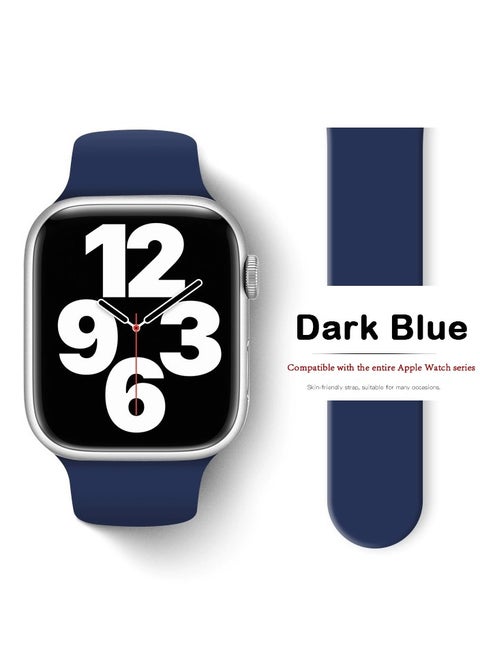 Apple Watchband 42MM/44MM/45MM/49MM Silicone Strap for Apple Watch All Series Dark Blue