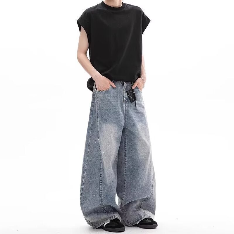 Unisex Classic Denim Jeans Loose Fit Daily Outdoor Wear - Image 1