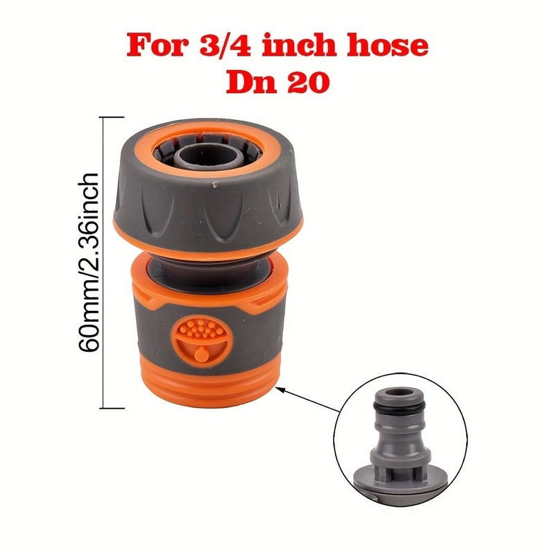 6Pcs 1/2 Inch Garden Lawn Irrigation Hose Connector Kit ABS Water Fitting Dual Connector Extension Quick Connector - Image 3
