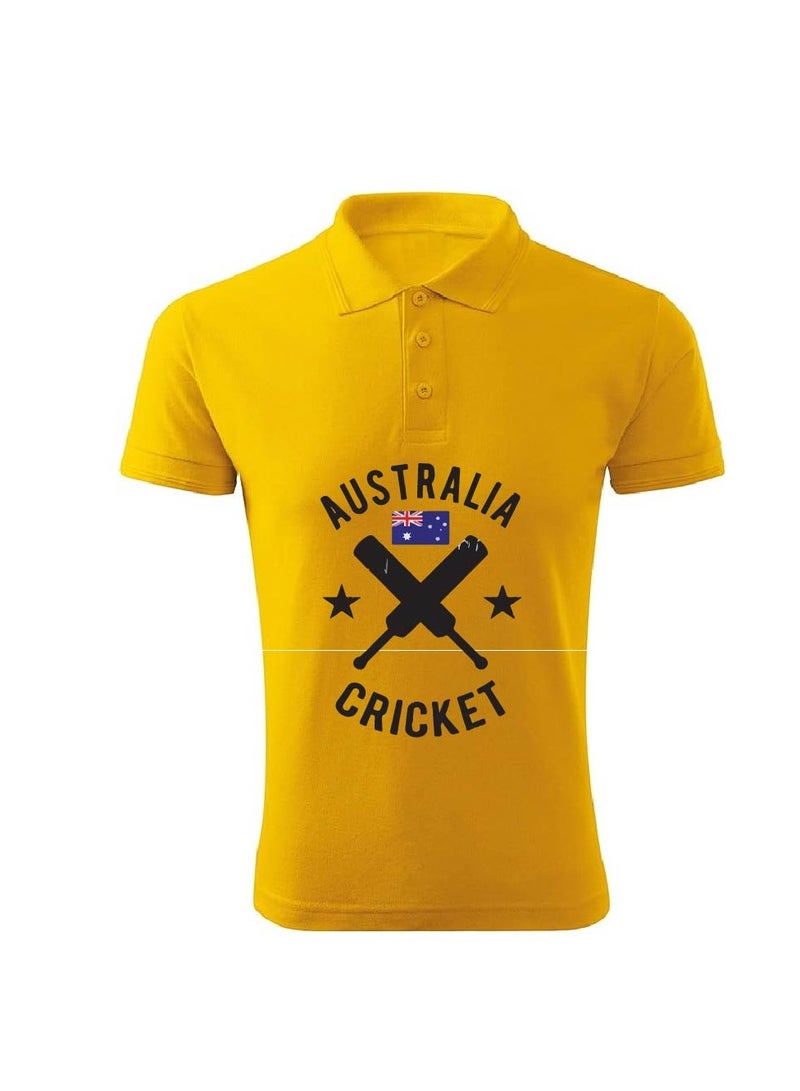 PRINTSHOP4ME Australia Unisex Sports Yellow Jersey T-Shirt Set - T-Shirt,Drawstring Bag,Cap - T-Shirt,Scarf,Cap - Australia Cricket Fan Jersey T-Shirt - Gift Set for Cricket Lovers and Australian Fans  - Image 5
