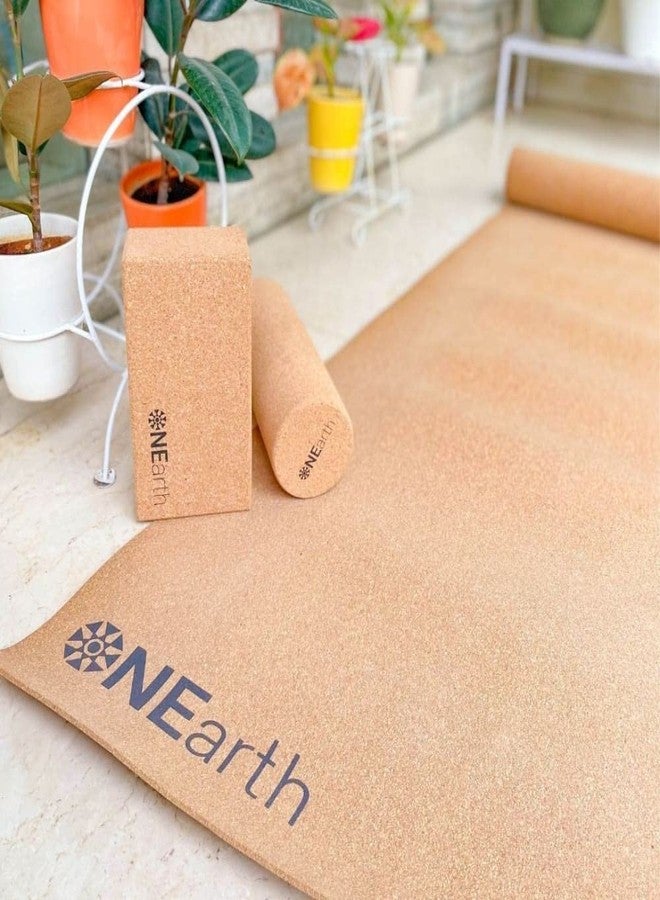 ONEarth Cork Yoga Mat - Non-Slip, Sustainable Workout Mat for Yoga, Pilates, and Fitness - Image 1