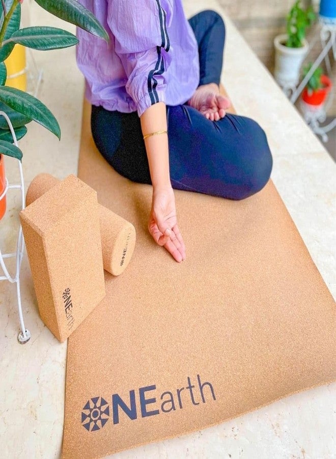 ONEarth Cork Yoga Mat - Non-Slip, Sustainable Workout Mat for Yoga, Pilates, and Fitness - Image 2
