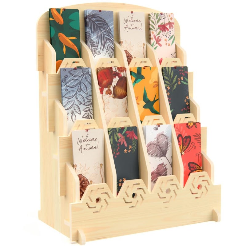 HOTCAN Bookmark Holder for 2.2'' Bookmarks - Bookmark Display Stand for Vendors with Customizable Space - Simple Installation, Mobile-Friendly Display for Craft Fairs, Vendor Booths & Shops - Image 1