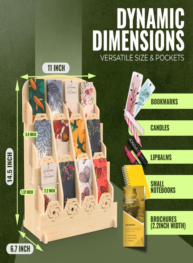 HOTCAN Bookmark Holder for 2.2'' Bookmarks - Bookmark Display Stand for Vendors with Customizable Space - Simple Installation, Mobile-Friendly Display for Craft Fairs, Vendor Booths & Shops - Image 2